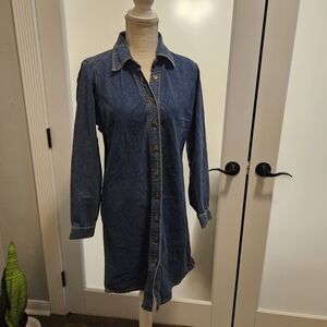 Liz Claiborne Vintage Denim Button-Up Dress
